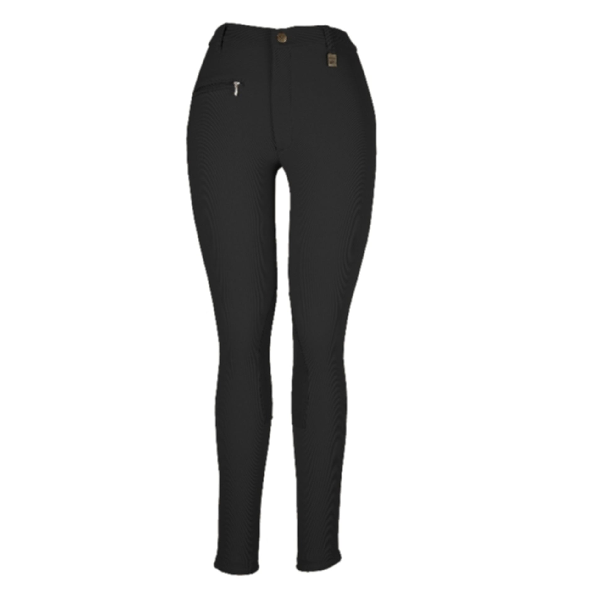 OPEN BOX Devon-Aire Ladies All-Pro Dev-Tek Ribbed Breeches - 24 Regular, Black