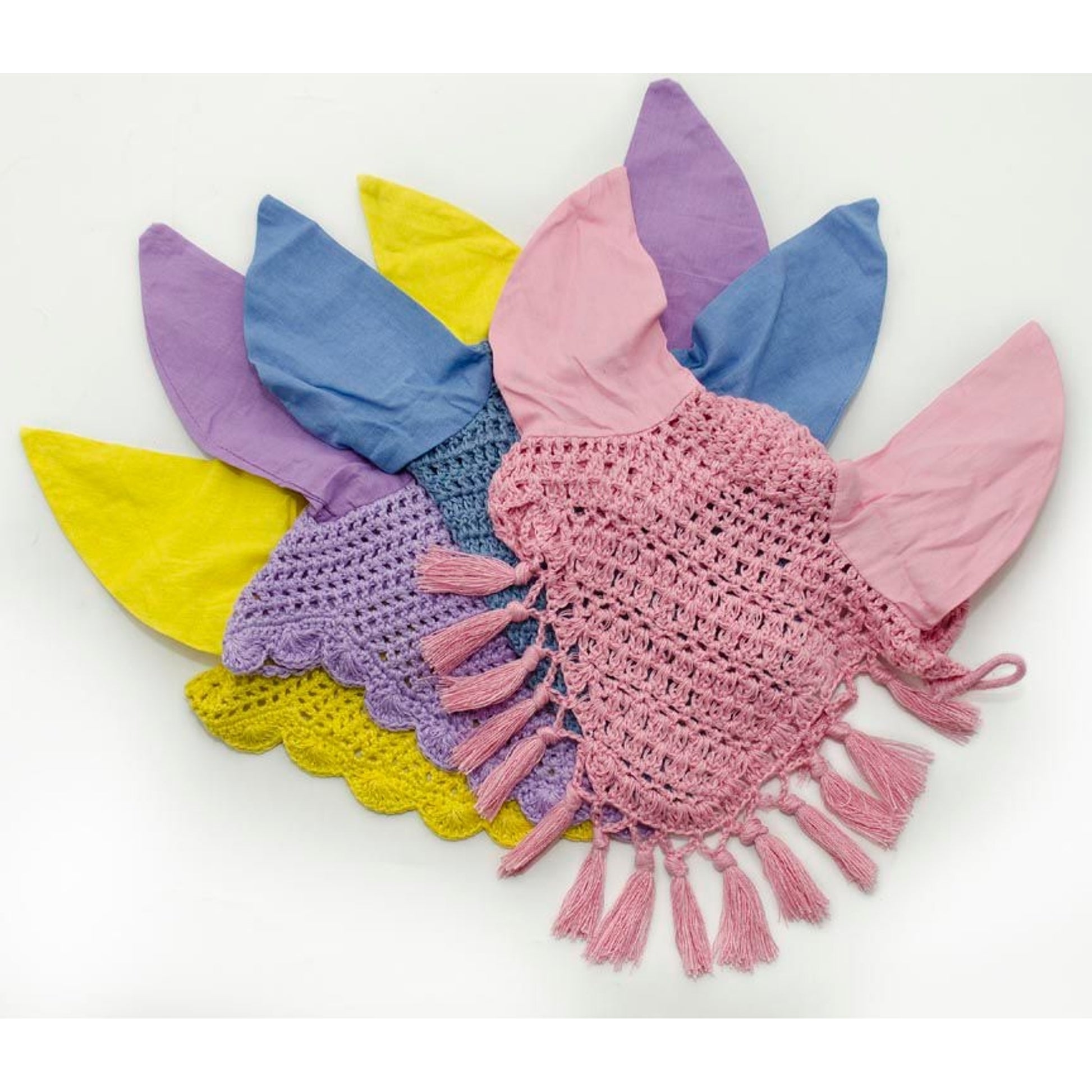 Horse Fare Crochet Ear Net with Tassels